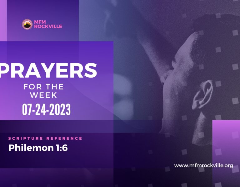 PRAYERS FOR THE WEEK: 7-24-2023