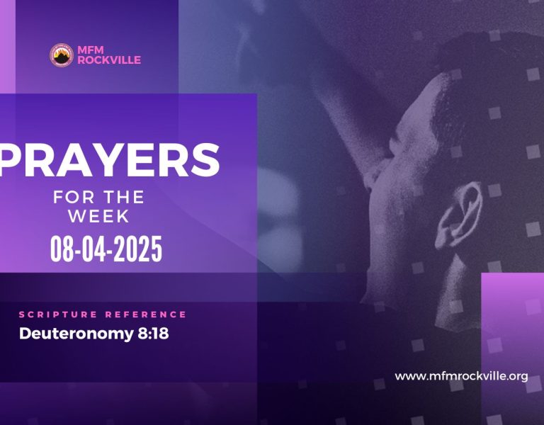 Prayers For The Week: 08-04-2025