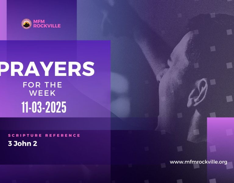 Prayers For The Week: 11-03-2025